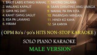 OPM 80s and 90s HITS NON STOP KARAOKE  MALE VERSION  COVERCY [upl. by Asirap]