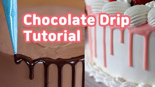 Chocolate Drip Tutorial based on my experience  Chocolate ganache Method Useful tipsSubtitle [upl. by Godred]