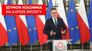 Najlepsze riposty Szymona Hołowni Wystąpienia nowego marszałka Sejmu hitem sieci [upl. by Eiclehc343]