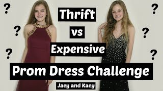 Thrift vs Expensive Prom Dress Challenge  Jacy and Kacy [upl. by Pru820]