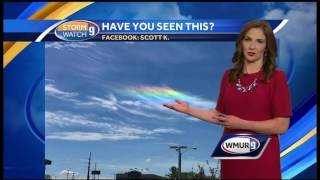 Weather 101 What causes rainbow colors in clouds [upl. by Ajnin]