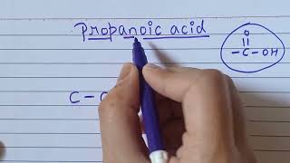 Draw structure for propanoic acid [upl. by Delphine]