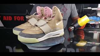 NIKE AIR YEEZY NET TAN 1 Sole Swap Midsole Removal [upl. by Ylrad]