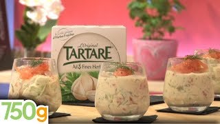 Verrine fraîcheur saumon fumé Tartare et concombre  750g [upl. by Eelimaj]