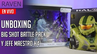 🔴 Unboxing del Jefe Maestro de Halo 4 y el Big Shot Battle Pack exclusivos de Jazwares Vault [upl. by Kubetz]