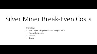 Stock Screener Ep 326 Silver Miner BreakEven Costs [upl. by Remo]