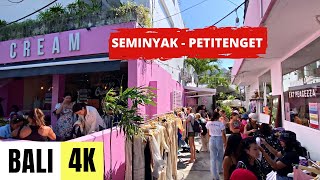 BALI INDONESIA 🇮🇩 4K Seminyak amp Petitenget — Walking Tour [upl. by Ellienad954]