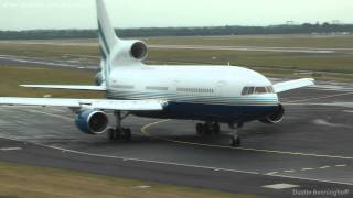 Las Vegas Sands Corp  L1011 Tristar N388LS  takeoff at Dusseldorf 23L  AWESOME SOUND [upl. by Sirroned630]