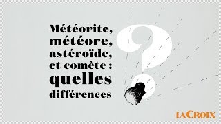 Météorite astéroïde ou comète   Le tour de la question [upl. by Lairbag]