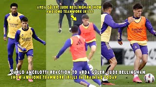 ARDA GÜLER JUDE BELLINGHAM SHOW AWESOME TEAMWORK SKILLS IN TRAINING BEFORE AGAINST ATHLETIC CLUB [upl. by Boonie687]