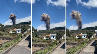 💥🌋ASÍ comenzó la ERUPCIÓN del Volcán en La Palma🌋💥 Cumbre Vieja en Canarias ⬜🟦🟡 [upl. by Handel]