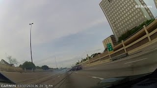 Rashee Rice Dashcam footage shows multivehicle crash allegedly involving NFL receiver SMU alum [upl. by Aeel]