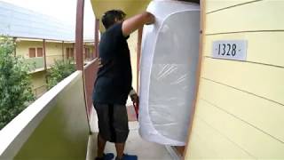 Easy Way To Move A Bed Mattress amp Box Spring Upstairs by professional movers in DentonTX [upl. by Aicenod398]