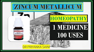 ZINCUM METALLICUM HOMEOPATHIC MEDICIENE  1 MEDICINE 100 USES  TREMOR drpriyankashomeopathy [upl. by Moraj]