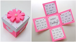 How To Make Beautiful Birthday Gift Box • Handmade birthday gift making • DIY Birthday Explosion Box [upl. by Elery]