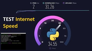 Check Internet Speed using Python Speed Test [upl. by February]