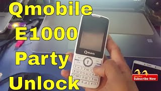 Qmobile E1000 Party  User Code  Password Unlock [upl. by Yartnoed]