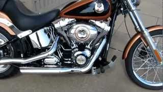 2008 HarleyDavidson Softail custom 105th anniversary custom exhaust for sale in Texas [upl. by Teresa]