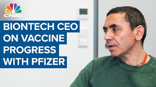 BioNTech CEO on vaccine progress with Pfizer [upl. by Huba]