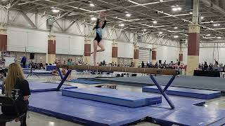 Olivia Schaefer Salto Invitational Beam 885 [upl. by Sadonia]