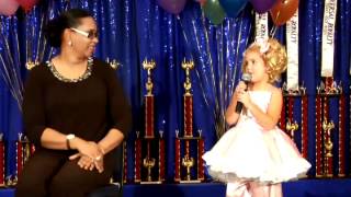 Eden Wood Singing To Annette Hill of Universal Royalty® Beauty Pageant [upl. by Kynthia524]