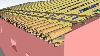 Modélisation trois dimensions toiture couverture configuration en L [upl. by Ijar]