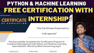 Python and Machine Learning free certification [upl. by Eelimaj468]