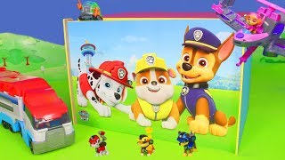 Paw Patrol Spielzeuge Ryder Chase Feuerwehrmann Marshall Skye amp Rubble Spielzeugautos [upl. by Donall]