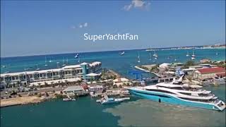 The yacht Go crashing into the dock twice in Simpson Bay St Martin [upl. by Ffirahs]