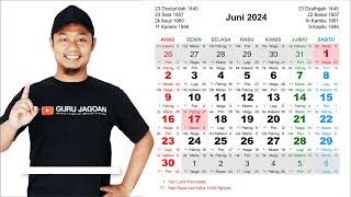 Kalender Juni 2024 [upl. by Selda]