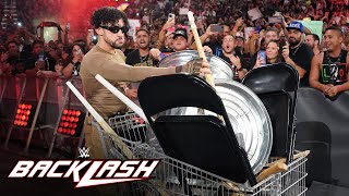 Bad Bunny makes an epic entrance WWE Backlash 2023 highlights [upl. by Airla]