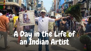 A Day in the Life of an Indian Artist Nitin Singh [upl. by Inalaeham]