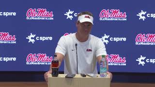 Ole Miss head coach Lane Kiffin looks ahead to game two against Middle Tennessee State [upl. by Ekle]