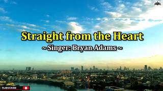 Karaoke Cover  STRAIGHT FROM THE HEART  Bryan Adams Karaoke Version [upl. by Harat732]