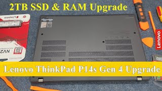 Lenovo ThinkPad P14s Gen 4 2TB NVMe SSD and Ram Upgrade  Disassembly [upl. by Donavon]