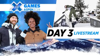 Day 3 Livestream with Jack Mitrani amp Gabby Maiden  X Games Aspen 2024 [upl. by Enahpad]