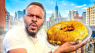 Largest EVERYTHING Bagel In New York 10lbs [upl. by Asaeret436]