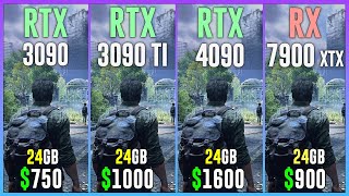 RTX 3090 vs RTX 3090 TI vs RTX 4090 vs RX 7900 XTX  Test in 12 Games [upl. by Winther]