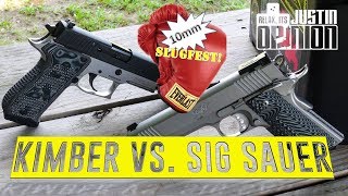 10mm SLUGFEST  SIG P220 vs KIMBER 1911 [upl. by Nabal]