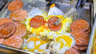 Most EXTREME Street Food in Asia  The MOST SLOPPY Street Burger in THE WORLD w BUTTER EGGS [upl. by Magel]