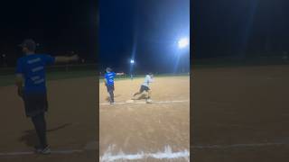 Deep fly ball burns the fielder for an in the park home run homerun softball baseball [upl. by Salohci]