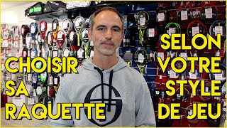 CHOISIR SA RAQUETTE DE TENNIS SELON SON STYLE DE JEU  SPORTSYSTEM [upl. by Soutor]