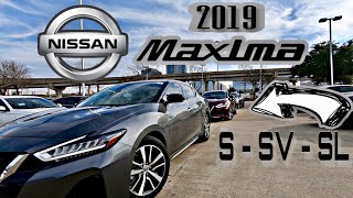 2019 NISSAN MAXIMA  S  SV  SL  REVIEW [upl. by Nylek]