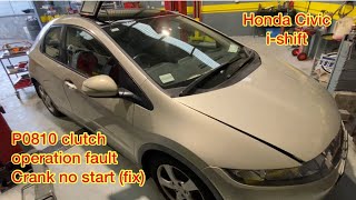 Honda Civic P0810 No crank no start repair [upl. by Etteroma]