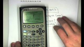 Elementary STAT Calculator 89 Titanium 1var statsmp4 [upl. by Dodson]