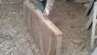 Hand Splitting Natural Stone Slabs [upl. by Erialb]