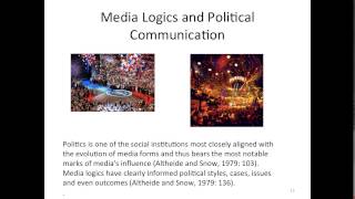 Media Logics and Mediatization The Case of Political Communication [upl. by Rases463]