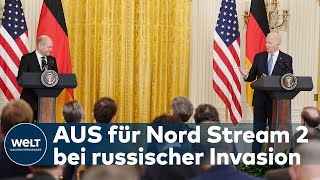 SCHULTERSCHLUSS IN WASHINGTON Präsident Biden bringt Kanzler Scholz auf Linie  WELT Dokument [upl. by Eerhs]