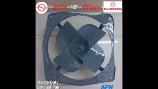 ALMONARD Heavy Duty Exhaust Fan  HDEF 18quot 450mm  review  AFW [upl. by Aelc]