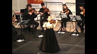 Natsuho Murata played Schubert Rondo for Violin and Orchestra D 4383 in 2° Round Tibor Junior 2022 [upl. by Ennovad]